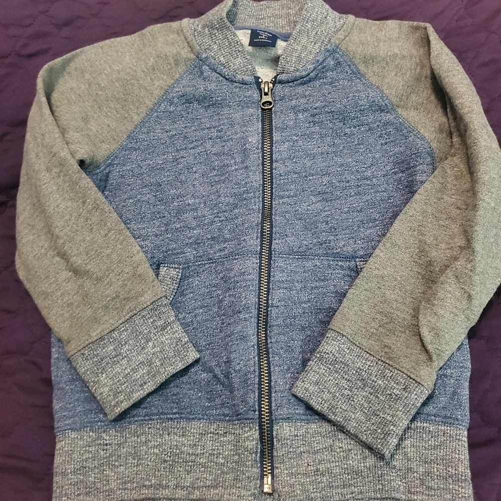 GAP Blue and Gray Toddler Zip-Up Jacket